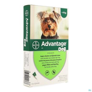Advantage 40 Honden <4kg 4x0,4ml