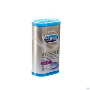 Durex Invisible Extra Fijn + Extra Glijmiddel 10