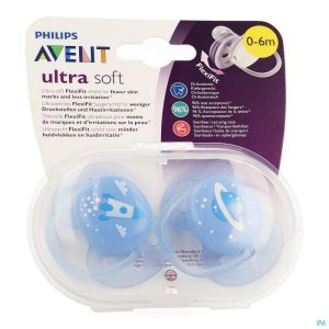 Philips Avent Fopspeen Soft Deco +0m Boy 2 SCF222/20