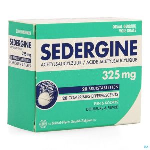 Sedergine 325mg Bruistabl 20 Nf