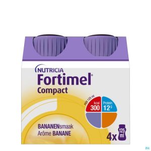 Fortimel Compact Banaan Flesjes 4x125 ml