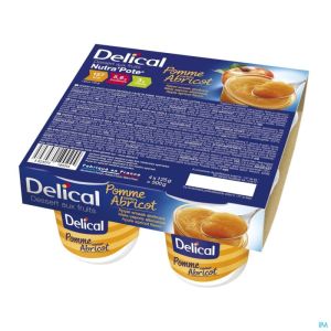 Delical Nutra Pote Appel Abrikoos 4x125g