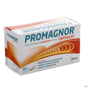 Promagnor: Hoog Gedoseerd Magnesium 450mg (90 capsules)