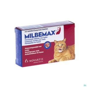 Milbemax Katten Filmomh.tabl Blister 2x2