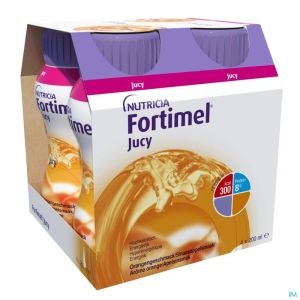 Fortimel Jucy Sinaasappelsmaak Flesjes 4x200ml