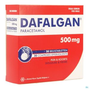 Dafalgan Bruis 500mg Tabl 20