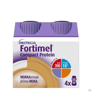 Fortimel Compact Protein Mokka Flesjes 4x125 ml