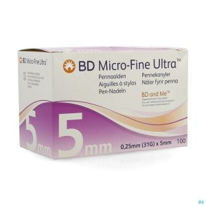 Bd microfine ultra pennaald 0,25mmx5mm easyflow100