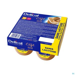 Delical Creme Dessert Hp-hc Z/lact.koffie 4x125g