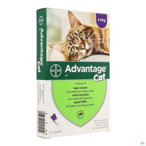 Advantage 80 Katten >4kg 4x0,8ml