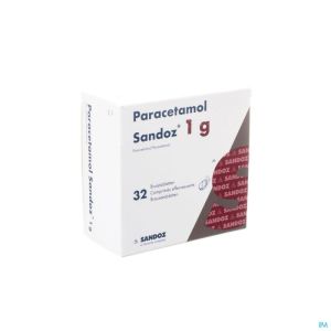 Paracetamol 1g Sandoz Bruistabletten 32