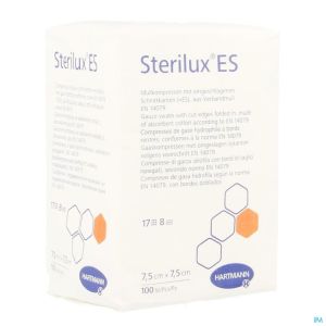 Sterilux Es 7,5x7,5cm 8l.nst. 100 P/s