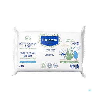 Mustela Ch Bio Katoenen Doekjes Water 60