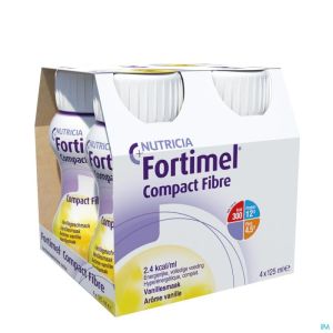 Fortimel Compact Fibre Vanille Flesjes 4x125ml