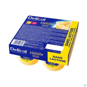 Delical Creme Dessert Hp-hc Z/lact.vanille 4x125g