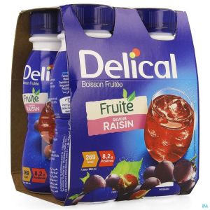 Delical Fruitdrink Druiven Nf 4x200ml