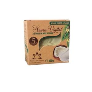 savon végétal à l'huile de noix de coco peaux sèches 150g