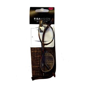 Fisavision Premium Leesbril +3,5 Brown/grey+pouch