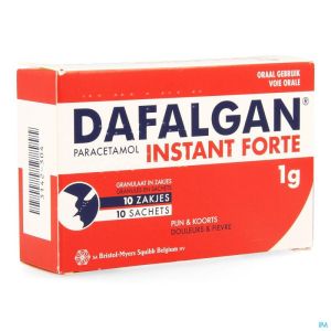 Dafalgan Instant Forte Gran Zakjes 10x1000mg