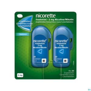 Nicorette Freshmint 2mg Zuigtabl Z/suiker 80 Nf