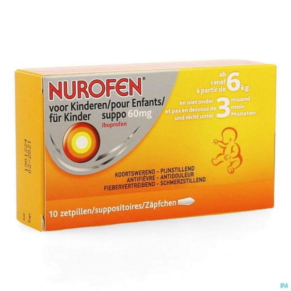 Nurofen Kind 60mg Suppo 10 X 60mg