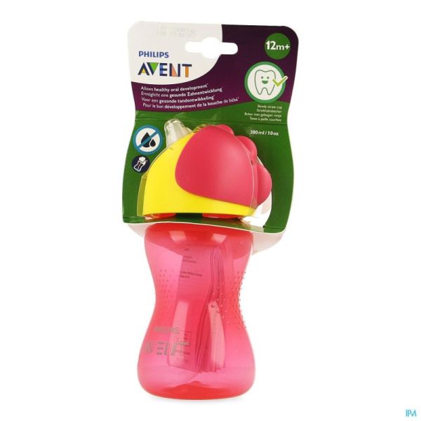 Philips Avent Drinkbeker Rietje Girl Roze 300ml SCF798/02