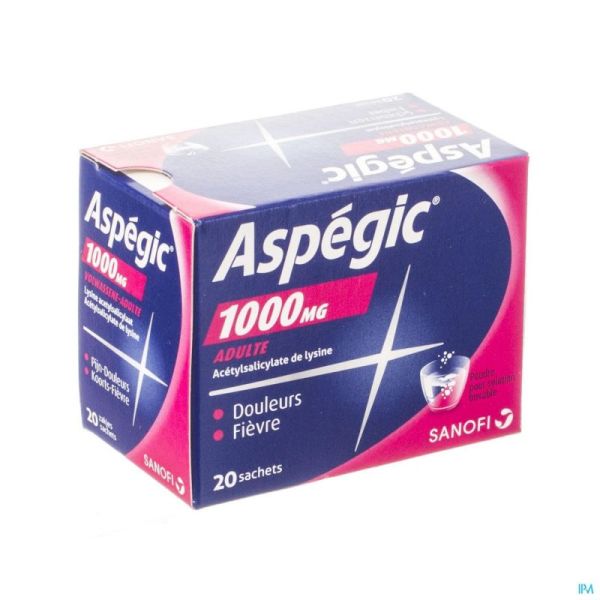 Aspegic 1000 Pulv 20x1000mg Ad