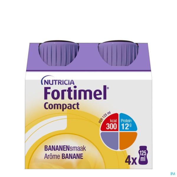 Fortimel Compact Banaan Flesjes 4x125 ml