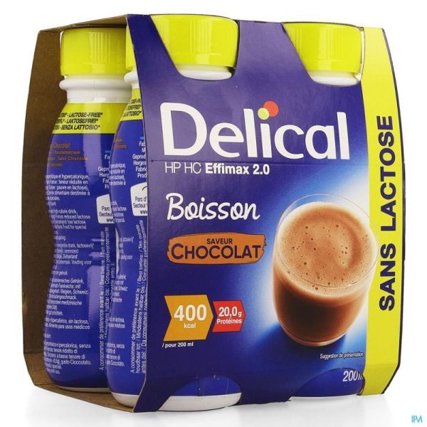 Delical Effimax 2.0 Chocolade 4x200ml