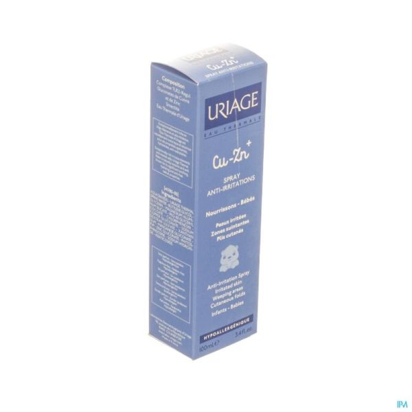 Uriage Cu-zn+ Spray Tegen Irritatie 100ml