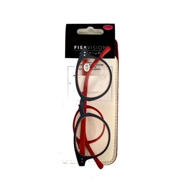 Fisavision Premium Leesbril +2,0 Two Tones+pouch