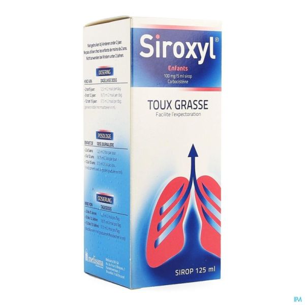 Siroxyl Sirop Enfants/kinderen 125ml 100mg/5ml