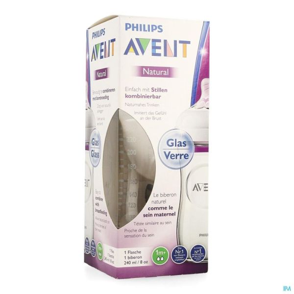 Philips Avent Natural 2.0 zuigfles 240ml Glas SCF053/17