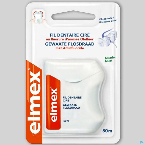 Elmex® Gewaxte Flosdraad 50m