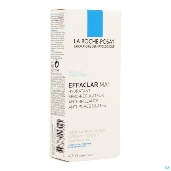 La Roche Posay Effaclar Mat Hydra Sebo-regulat. S/parab. 40ml