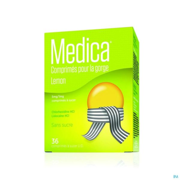 Medica Keeltabletten Lemon 36 zuigtabletten