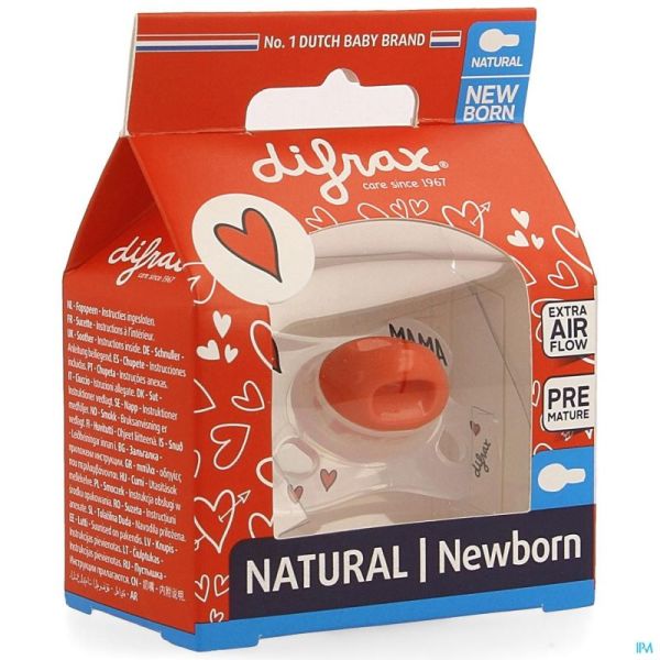 Difrax Fopspeen Natural Newborn I Love