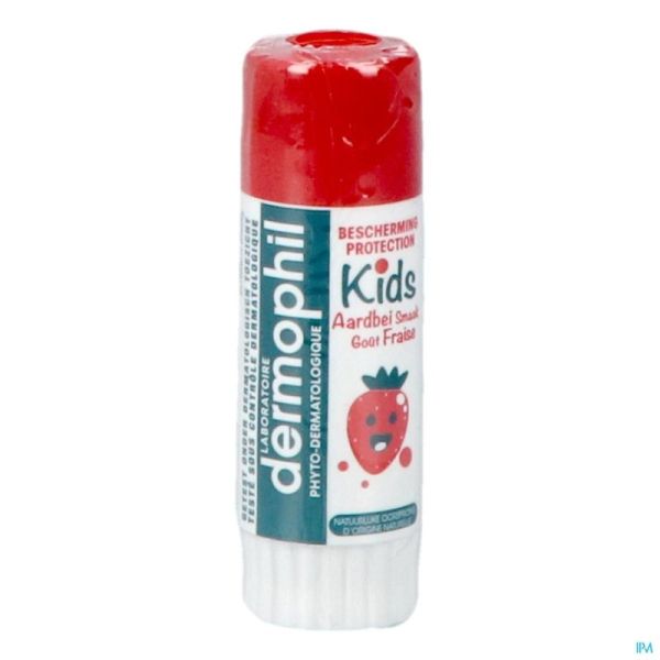 Dermophil Berscherming Lippen Kids Aardbei Stick4g