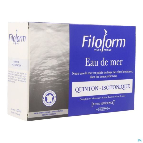 Isotonique Eau De Mer Amp 30x10ml Fitoform