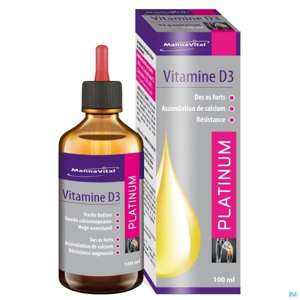 Mannavital Vitamine D3 Platinum Druppels 100ml