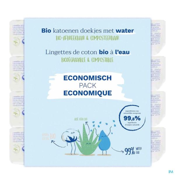 Mustela Bio Katoenen Doekjes Water 4x60 Promo