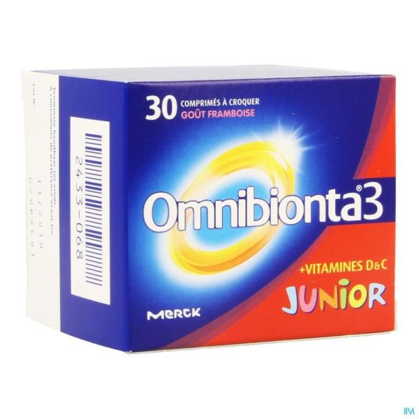 Omnibionta3 Junior Multivitamines voor Kinderen (30 tabletten)