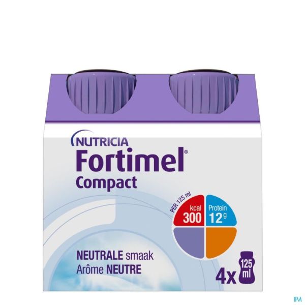 Fortimel Compact Neutraal Flesjes 4x125 ml