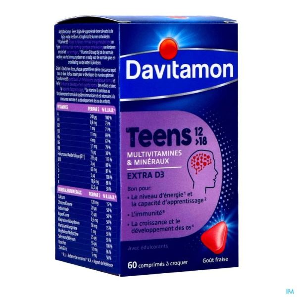 Davitamon Teens Aardbei Comp 60