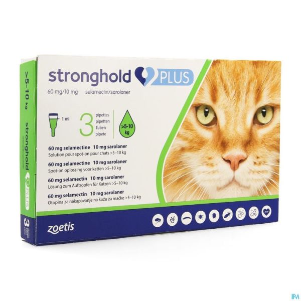 Stronghold Plus 60mg/10mg Sol Spot On Kat 3