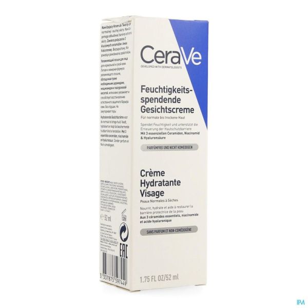 Cerave Cr Hydraterend Gezicht 52ml