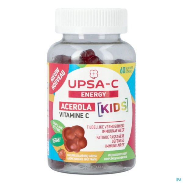 Upsa C Energy Acerola Kids Gummies 60