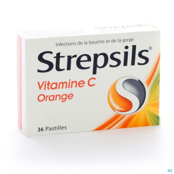 Strepsils Vitamine C Sinaasappel Past 36