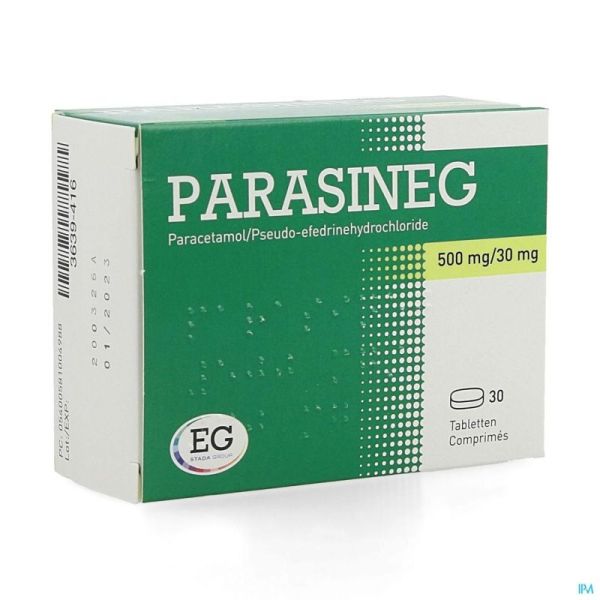 Parasineg 500mg/30mg Comp 30