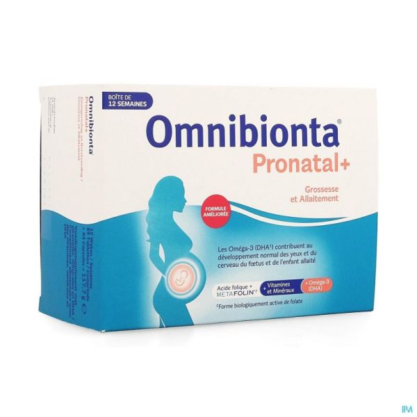 Omnibionta Pronatal+: 12 weken Pack (84 tabletten+84 capsules)